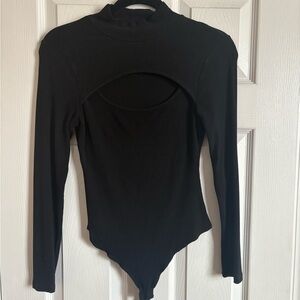 Elegant Black Long Sleeve Bodysuit